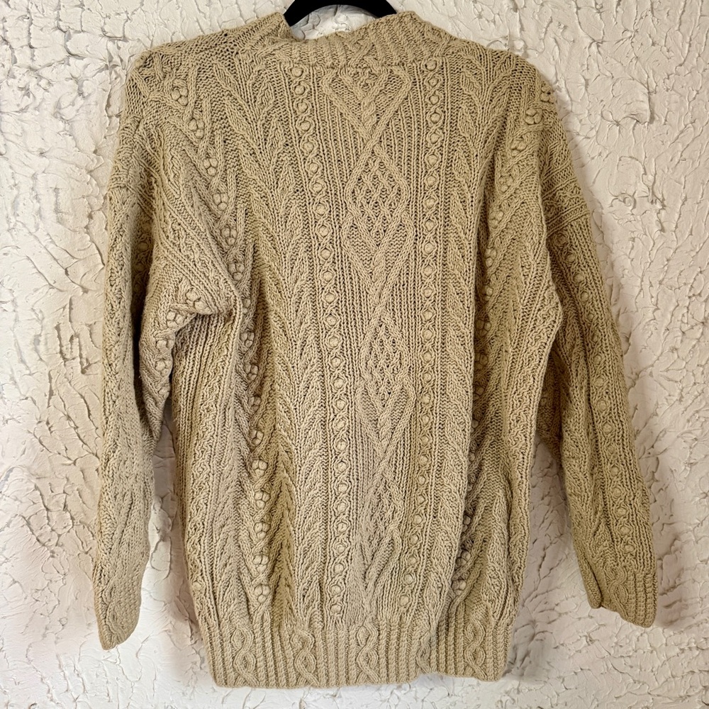 Vintage Express Cable Knit Crewneck Sweater - Beige - Picture 8 of 8